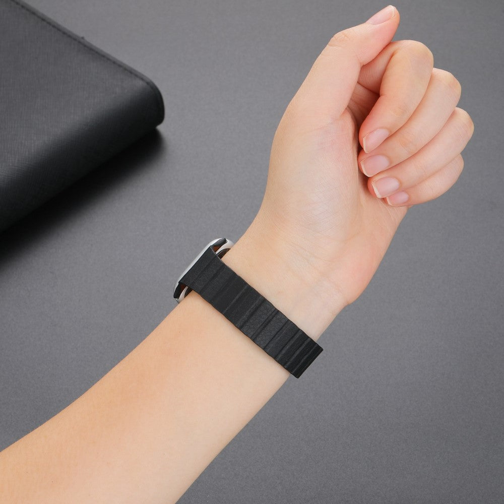 Vildt rart Universal Apple Ægte læder Urrem - Blå#serie_4