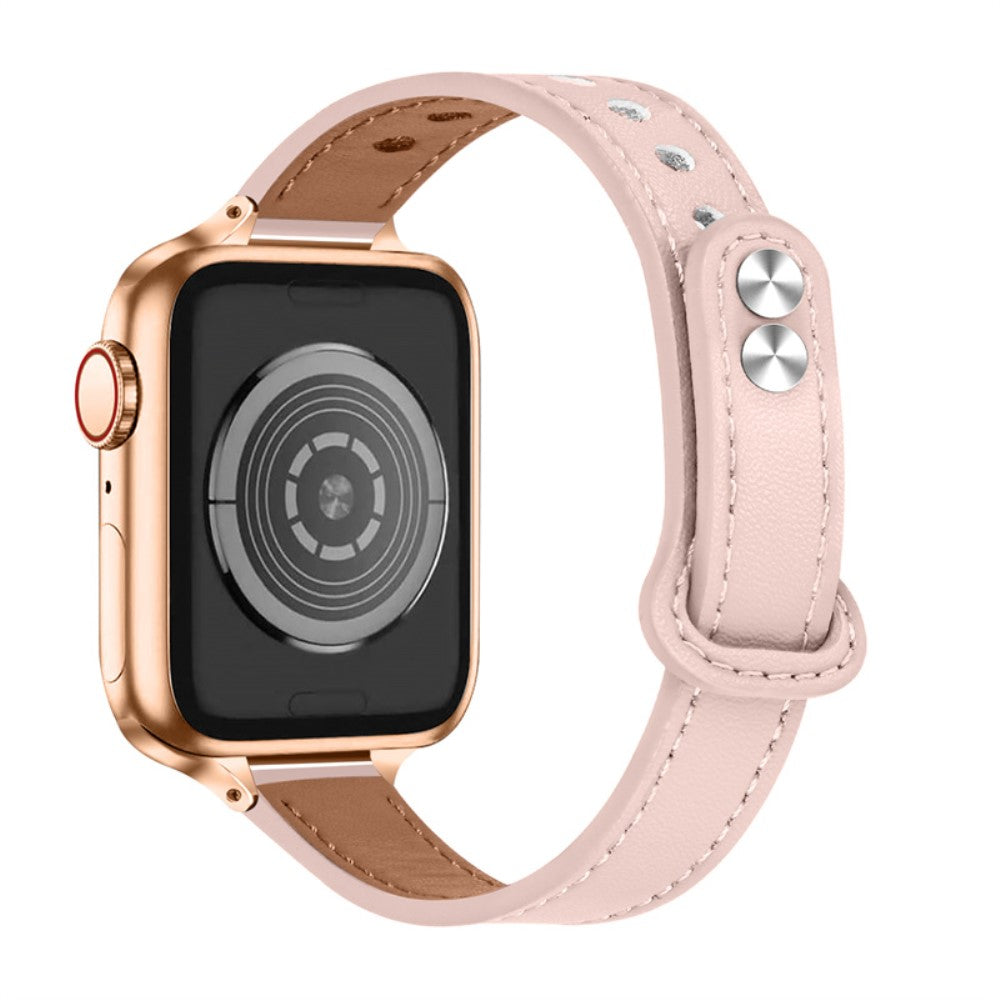 Solid Universal Apple Ægte læder Rem - Pink#serie_4