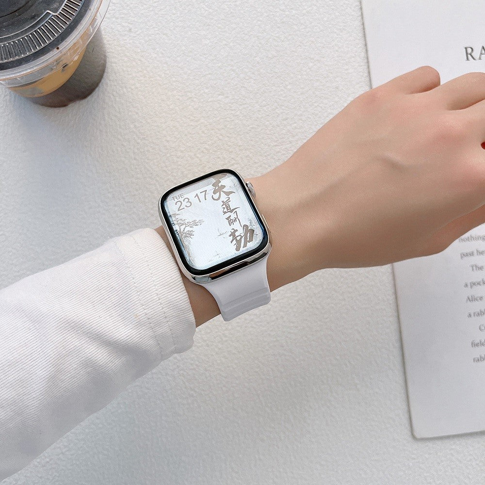 Flot Universal Apple Silikone Urrem - Hvid#serie_1