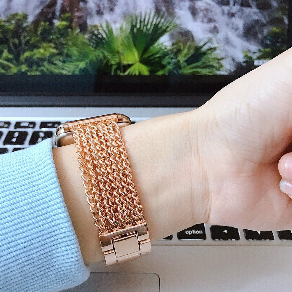 Helt vildt nydelig Universal Apple Metal Urrem - Guld#serie_3