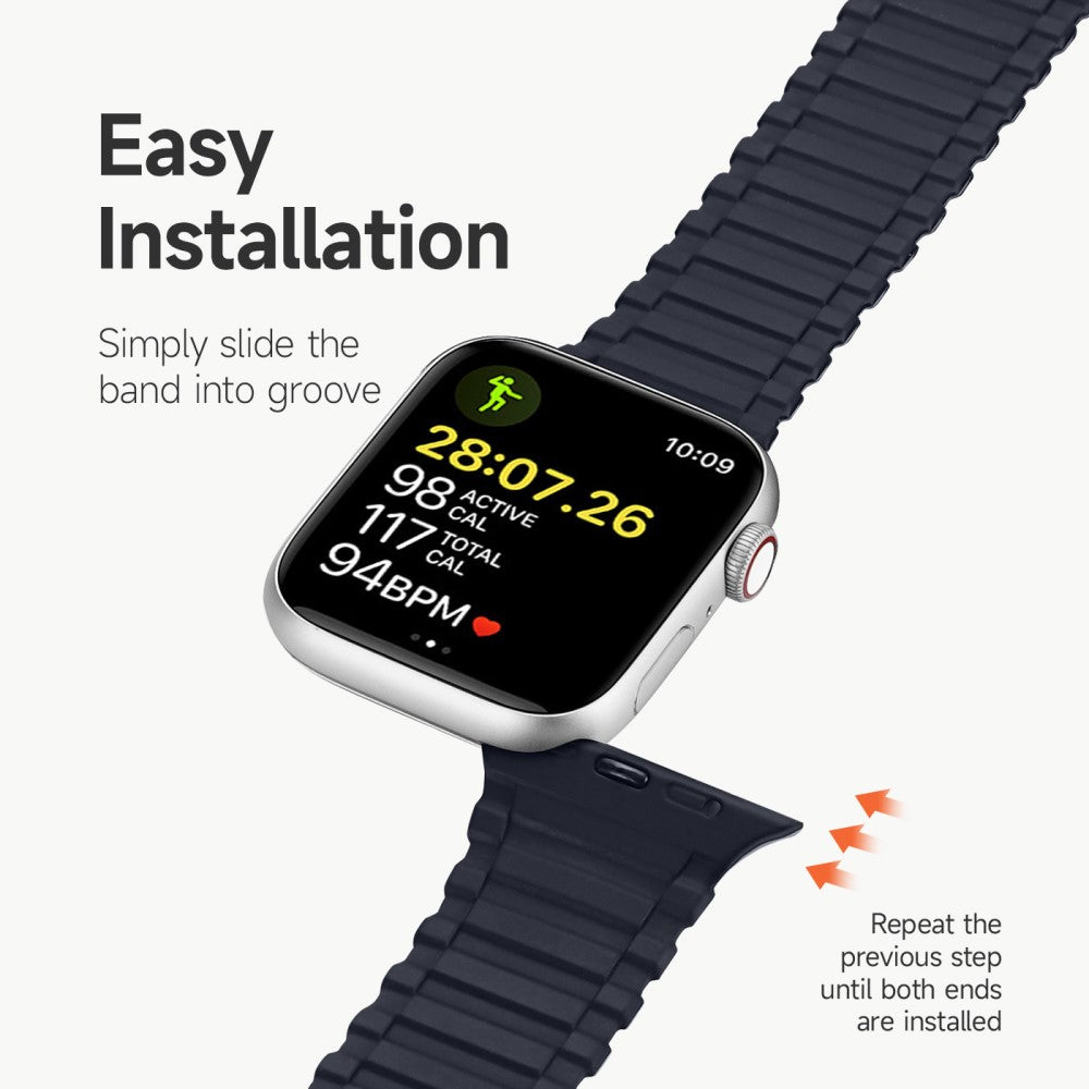 Tidsløst Universal Apple Silikone Rem - Blå#serie_4