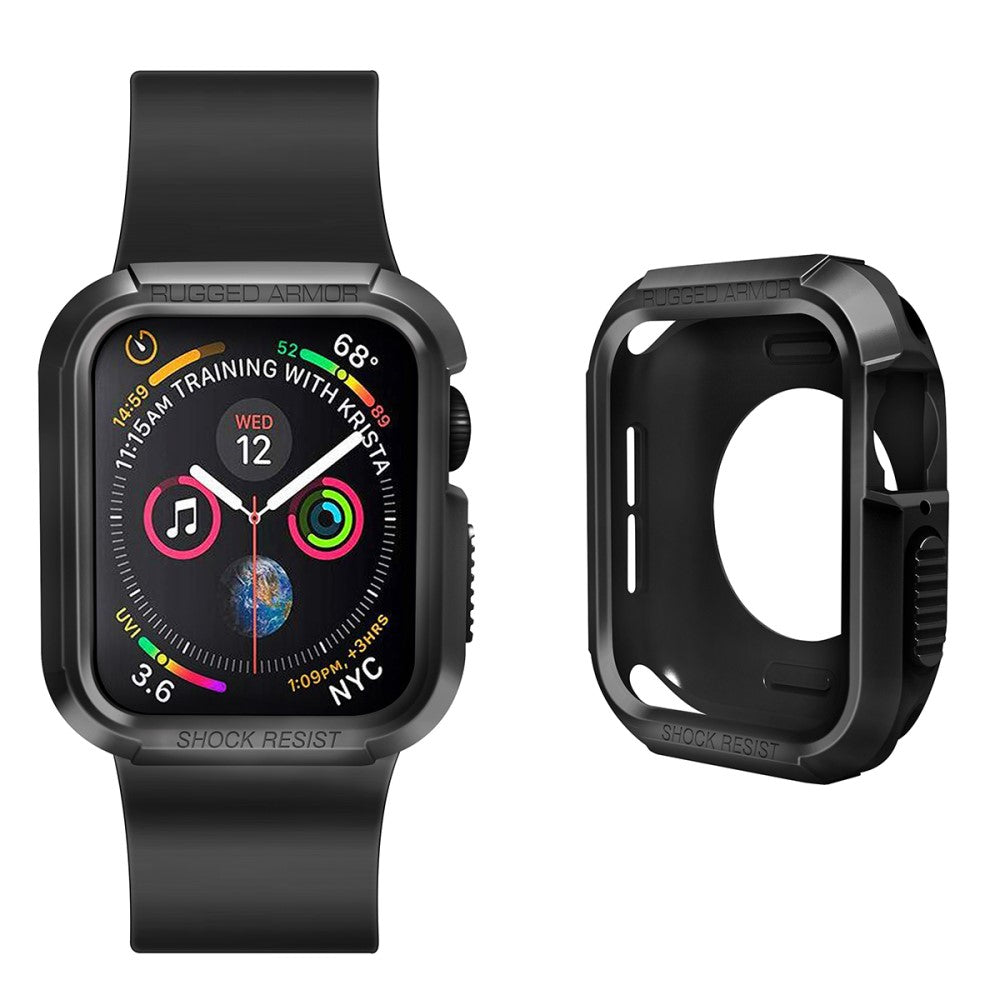 Apple Watch Series 7 45mm  Silikone Bumper  - Sort#serie_3