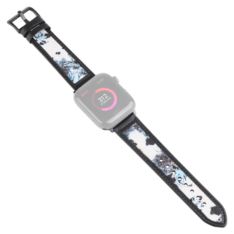 Vildt sejt Apple Watch Series 7 45mm Ægte læder Rem - Blå#serie_1