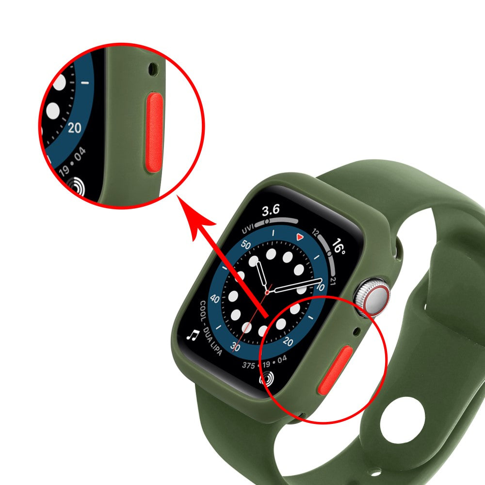 Apple Watch Series 7 45mm  Silikone Bumper  - Grøn#serie_16