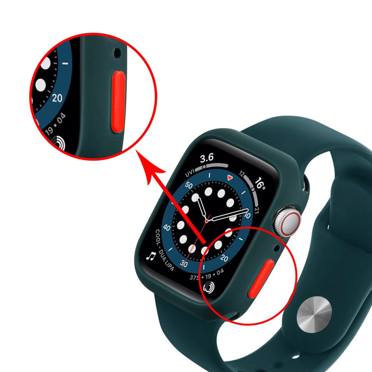 Apple Watch Series 7 45mm  Silikone Bumper  - Grøn#serie_17