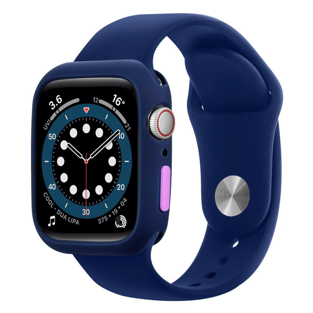 Apple Watch Series 7 45mm  Silikone Bumper  - Blå#serie_19