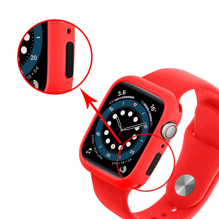 Apple Watch Series 7 45mm  Silikone Bumper  - Rød#serie_8