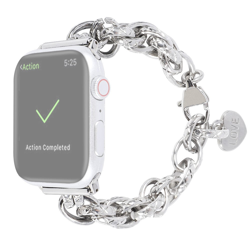 Smuk Apple Watch Series 7 45mm Metal Rem - Sølv#serie_2