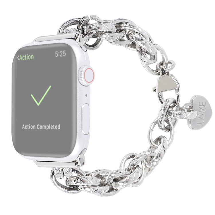 Smuk Apple Watch Series 7 45mm Metal Rem - Sølv#serie_2