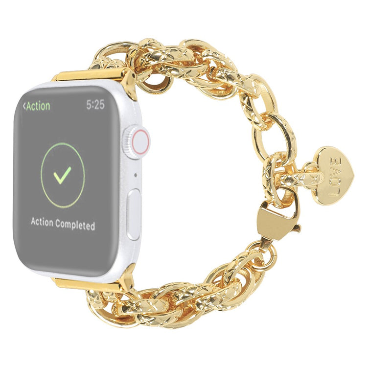 Smuk Apple Watch Series 7 45mm Metal Rem - Guld#serie_4