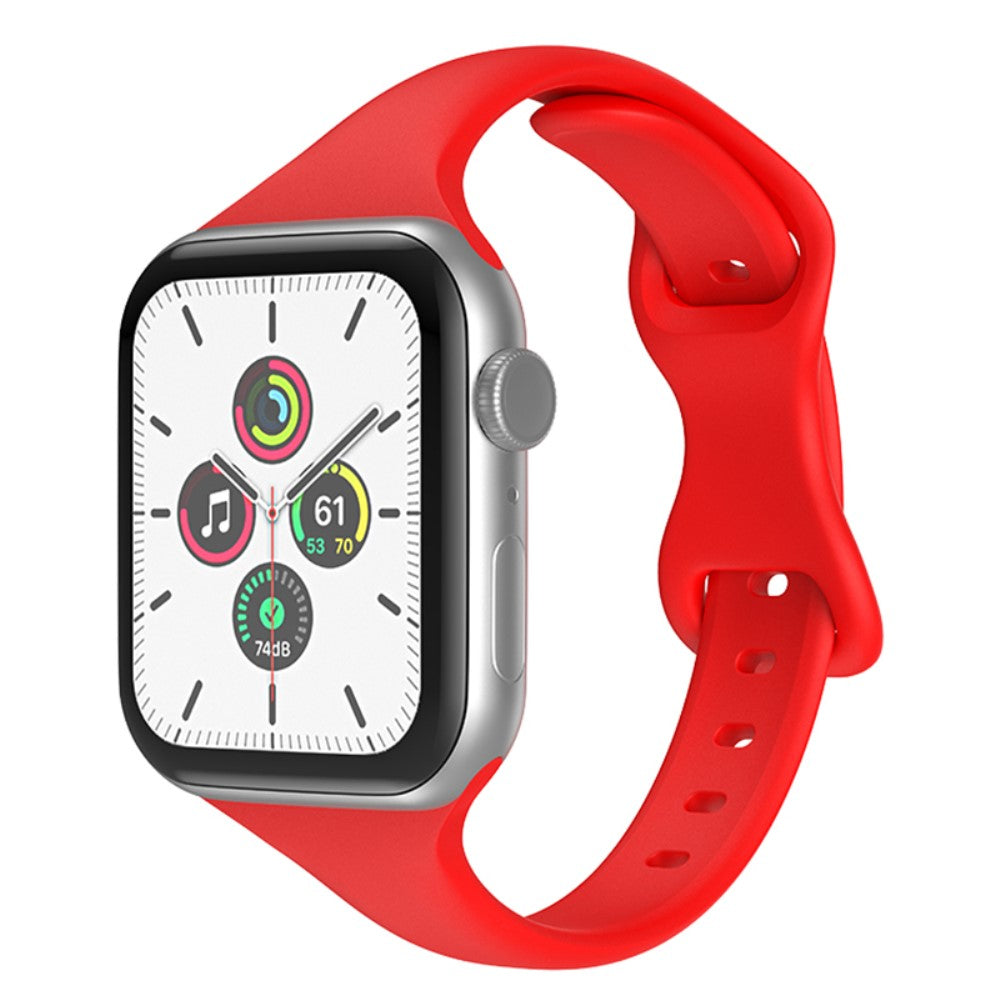 Mega fed Apple Watch Series 7 45mm Silikone Rem - Rød#serie_3