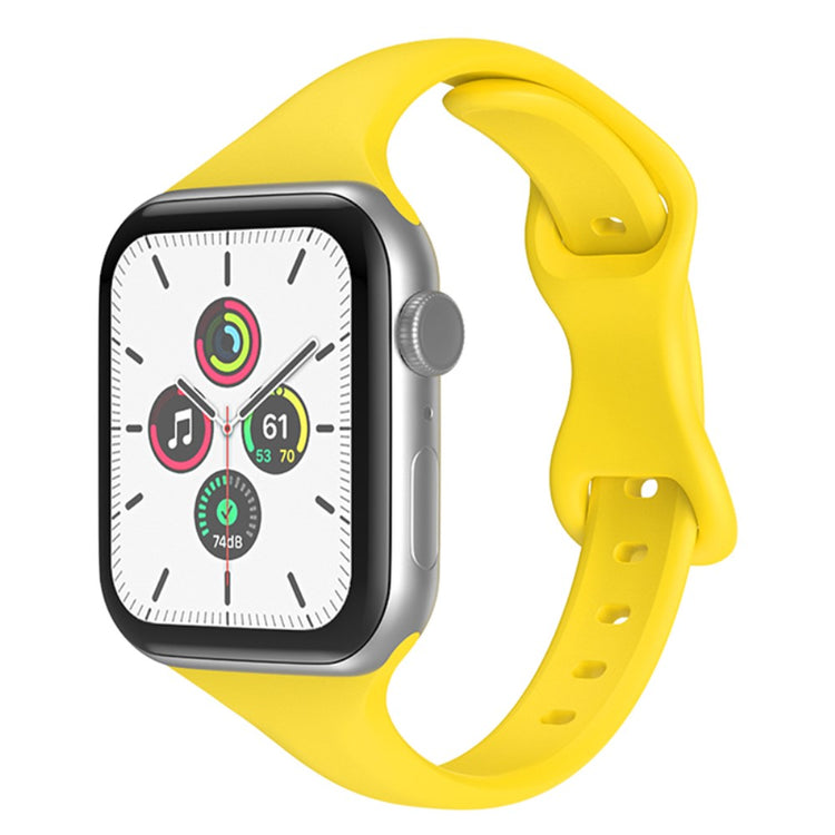 Mega fed Apple Watch Series 7 45mm Silikone Rem - Gul#serie_7