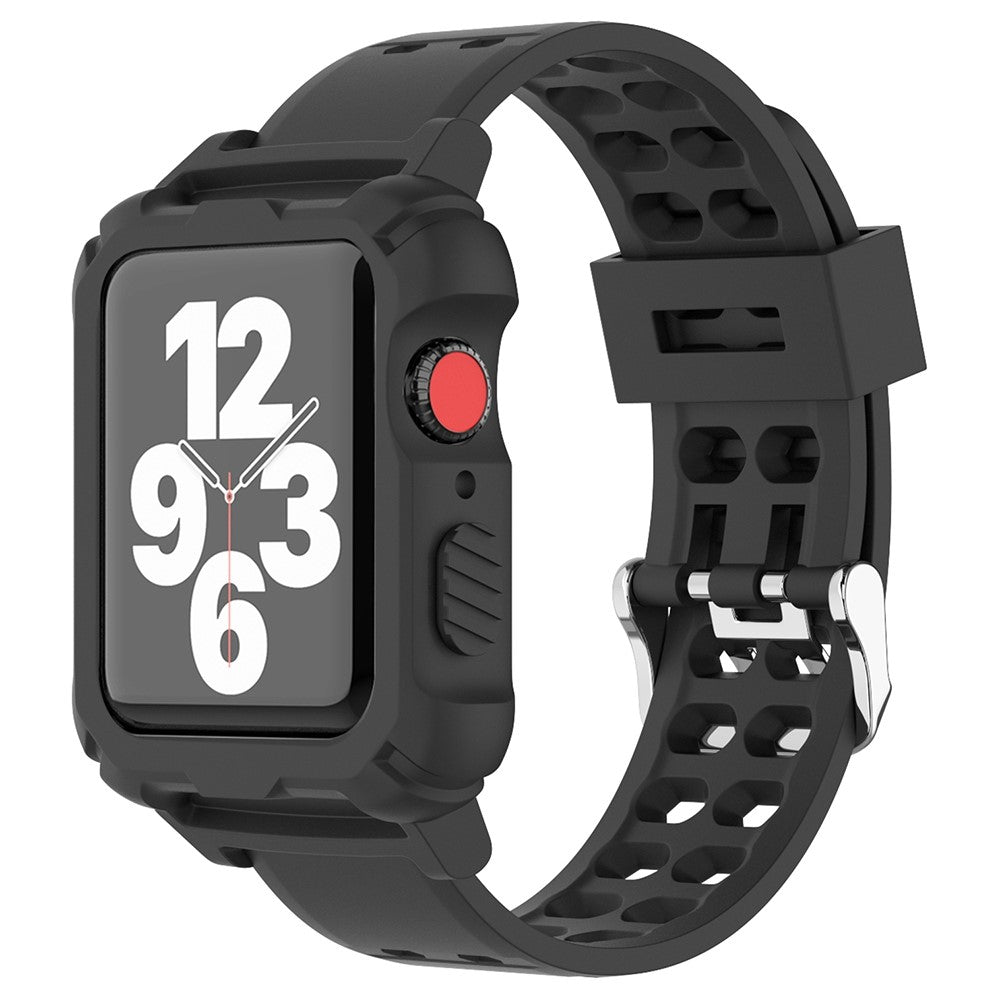 Vildt hårdfør Apple Watch Series 7 45mm Silikone Rem - Sort#serie_2