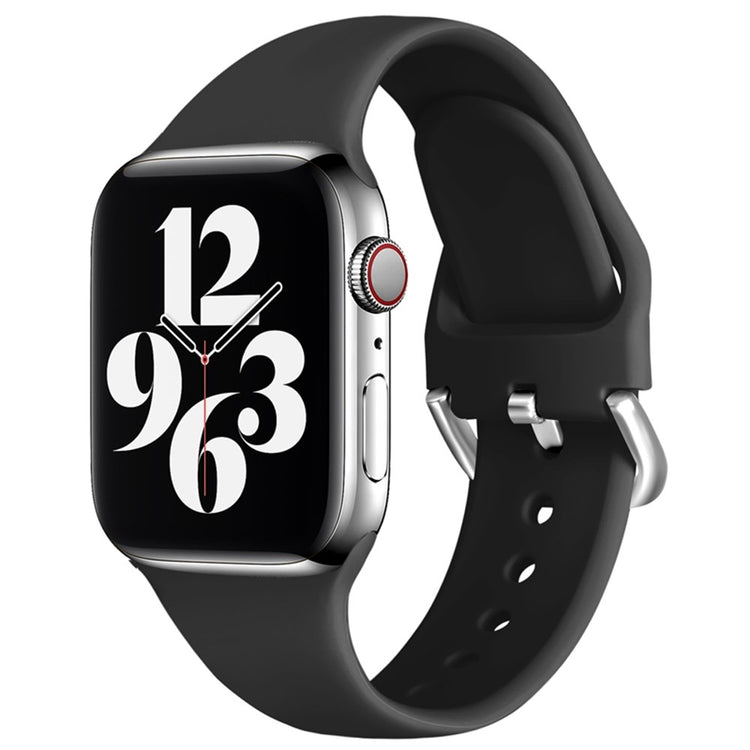 Vildt hårdfør Apple Watch Series 7 45mm Silikone Rem - Sort#serie_1