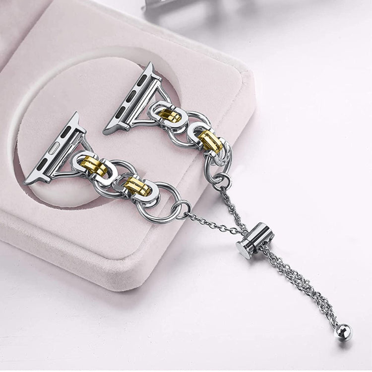 Super pænt Apple Watch Series 7 45mm Metal Rem - Sølv#serie_3