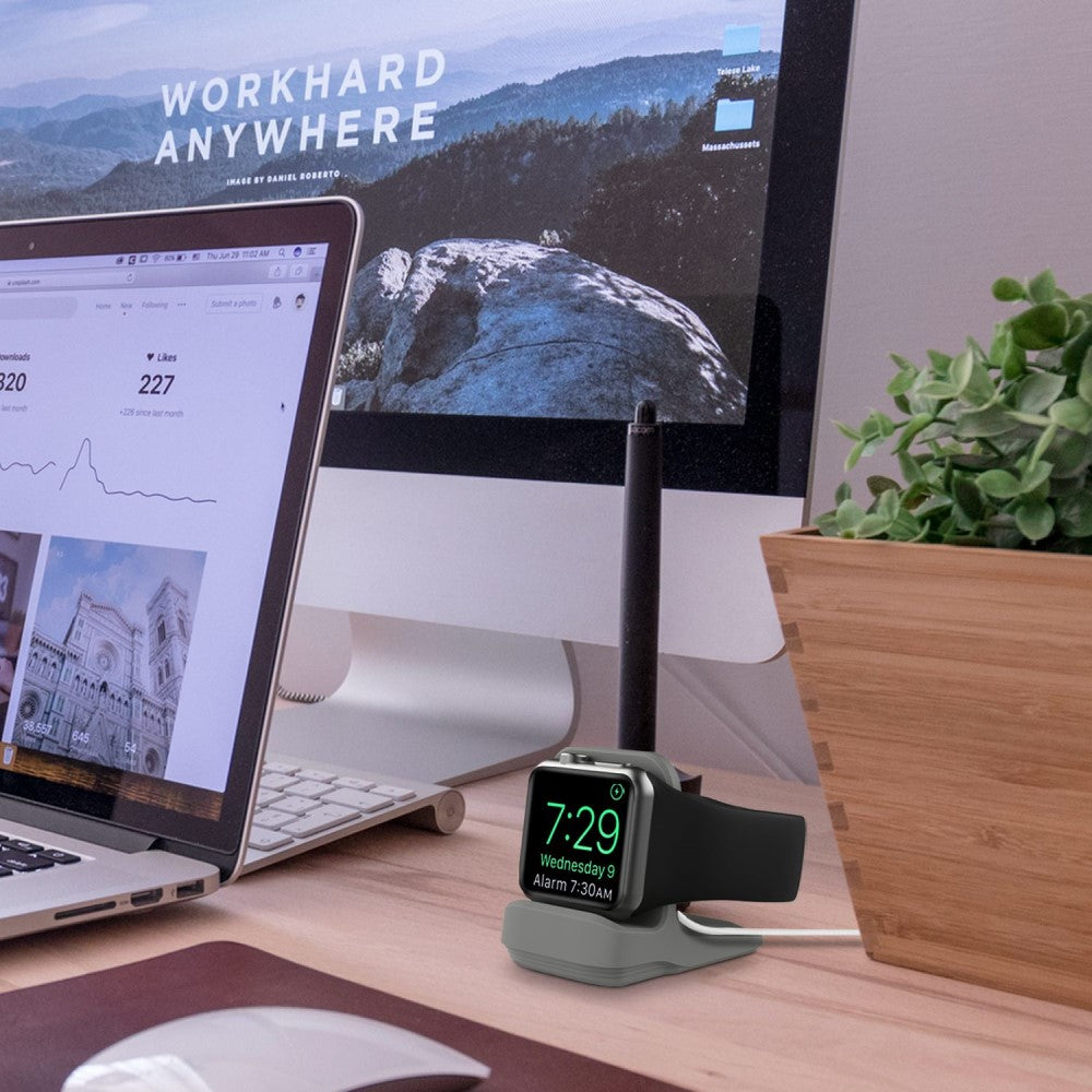 Universal Apple Smartwatch Silikone Holder - Sølv#serie_6