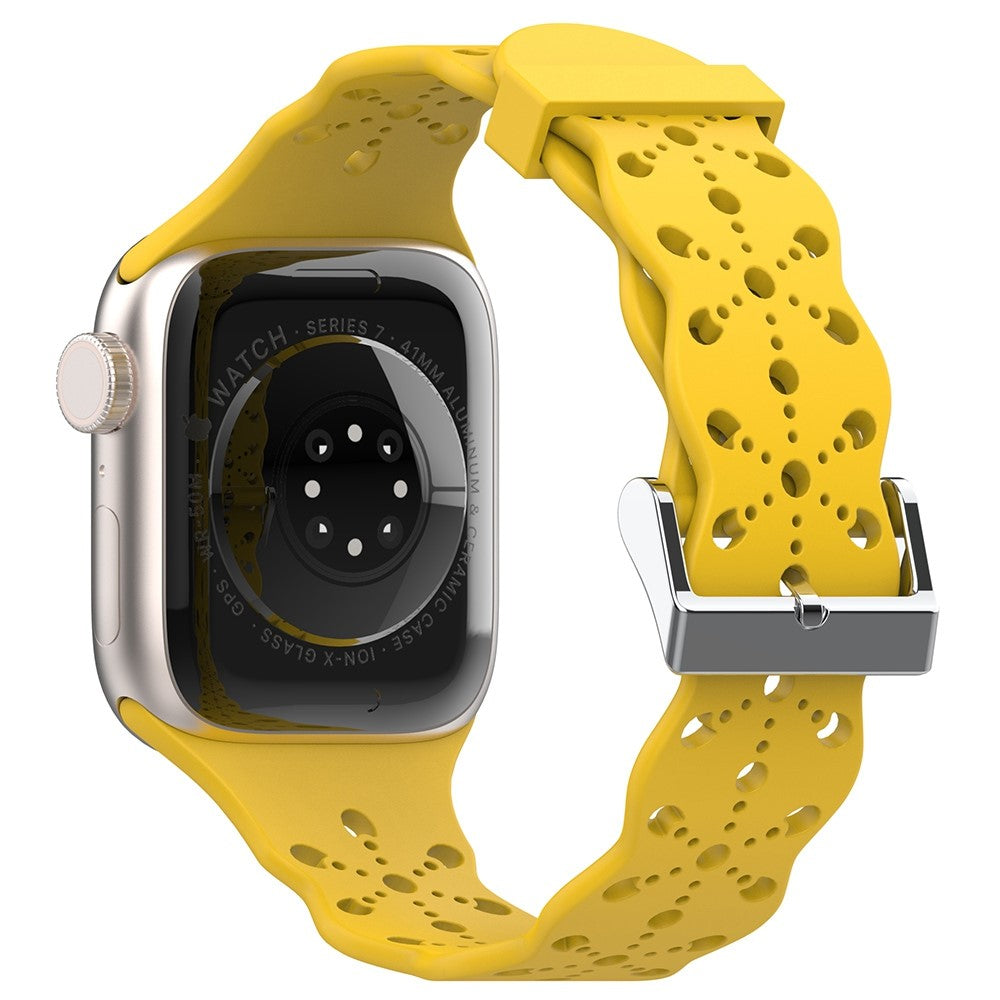 Super fantastisk Apple Watch Series 7 45mm Silikone Rem - Gul#serie_6