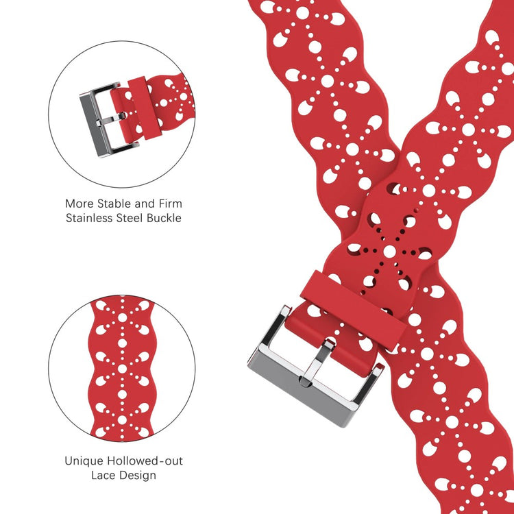 Vildt fed Apple Watch Series 7 45mm Silikone Urrem - Rød#serie_7