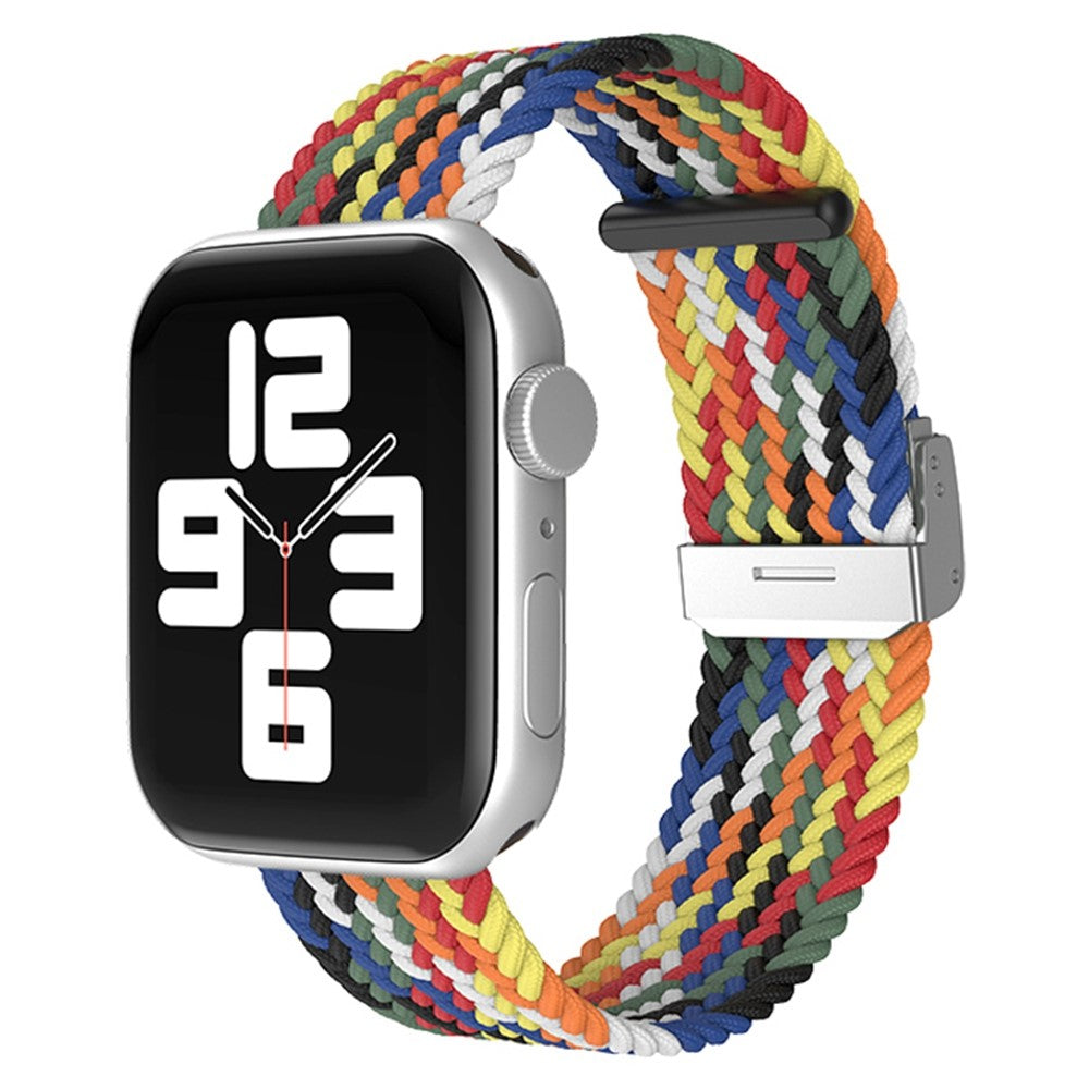 Rigtigt hårdfør Apple Watch Series 7 45mm Stof Urrem - Flerfarvet#serie_12