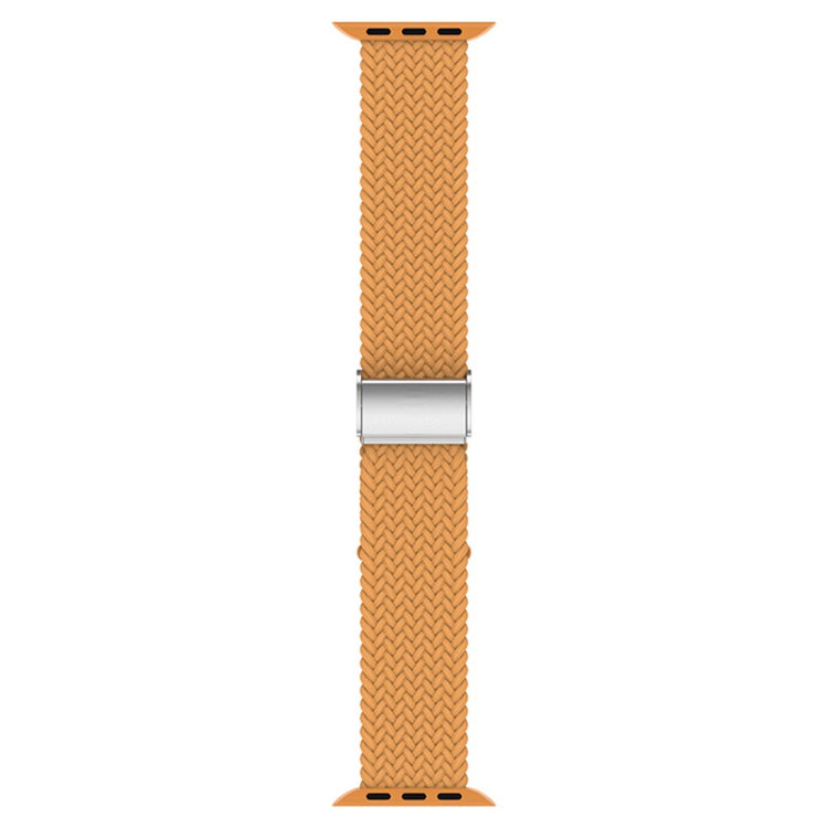 Rigtigt hårdfør Apple Watch Series 7 45mm Stof Urrem - Gul#serie_13