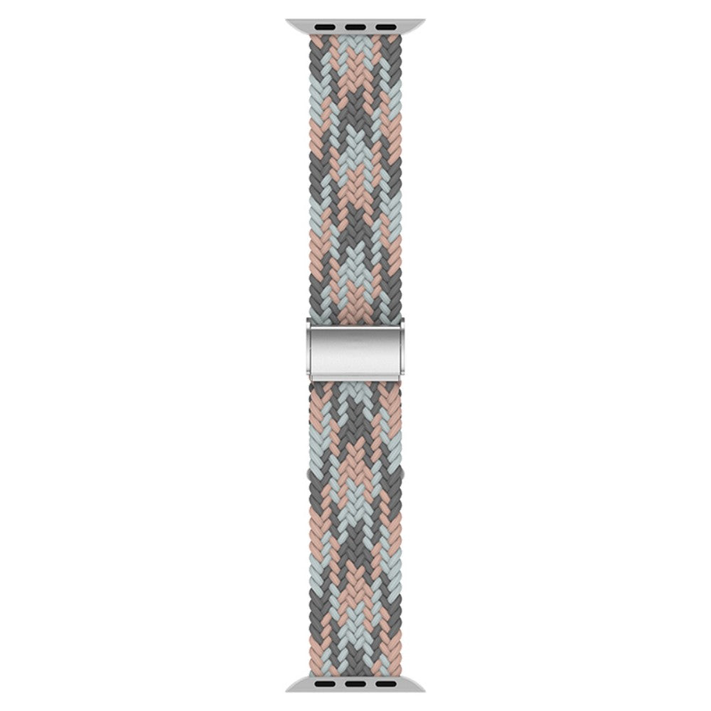 Rigtigt hårdfør Apple Watch Series 7 45mm Stof Urrem - Sølv#serie_2