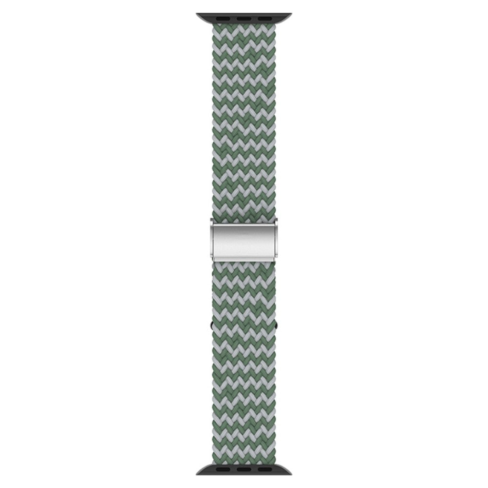 Rigtigt hårdfør Apple Watch Series 7 45mm Stof Urrem - Grøn#serie_24