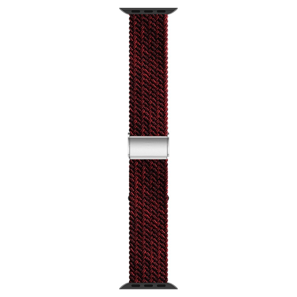 Rigtigt hårdfør Apple Watch Series 7 45mm Stof Urrem - Rød#serie_8