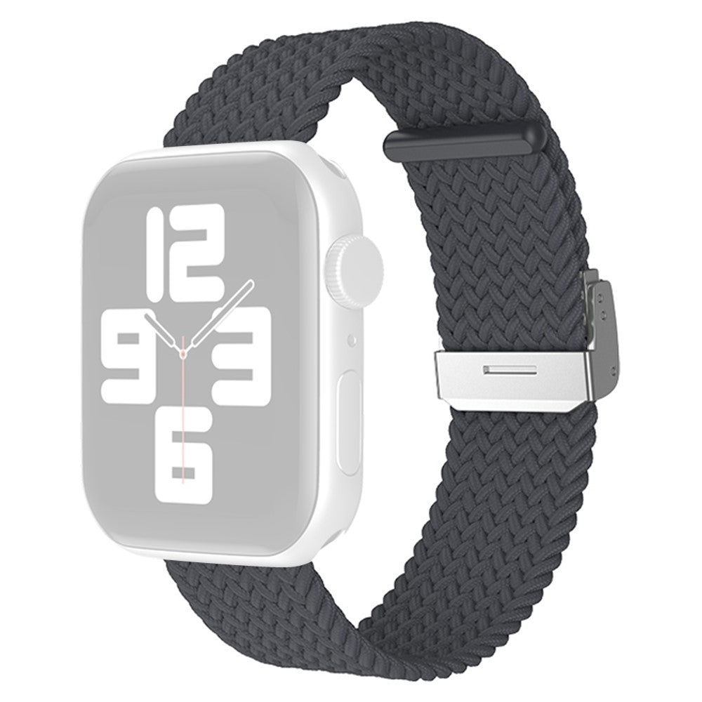 Super skøn Apple Watch Series 7 45mm Nylon Rem - Sølv#serie_9