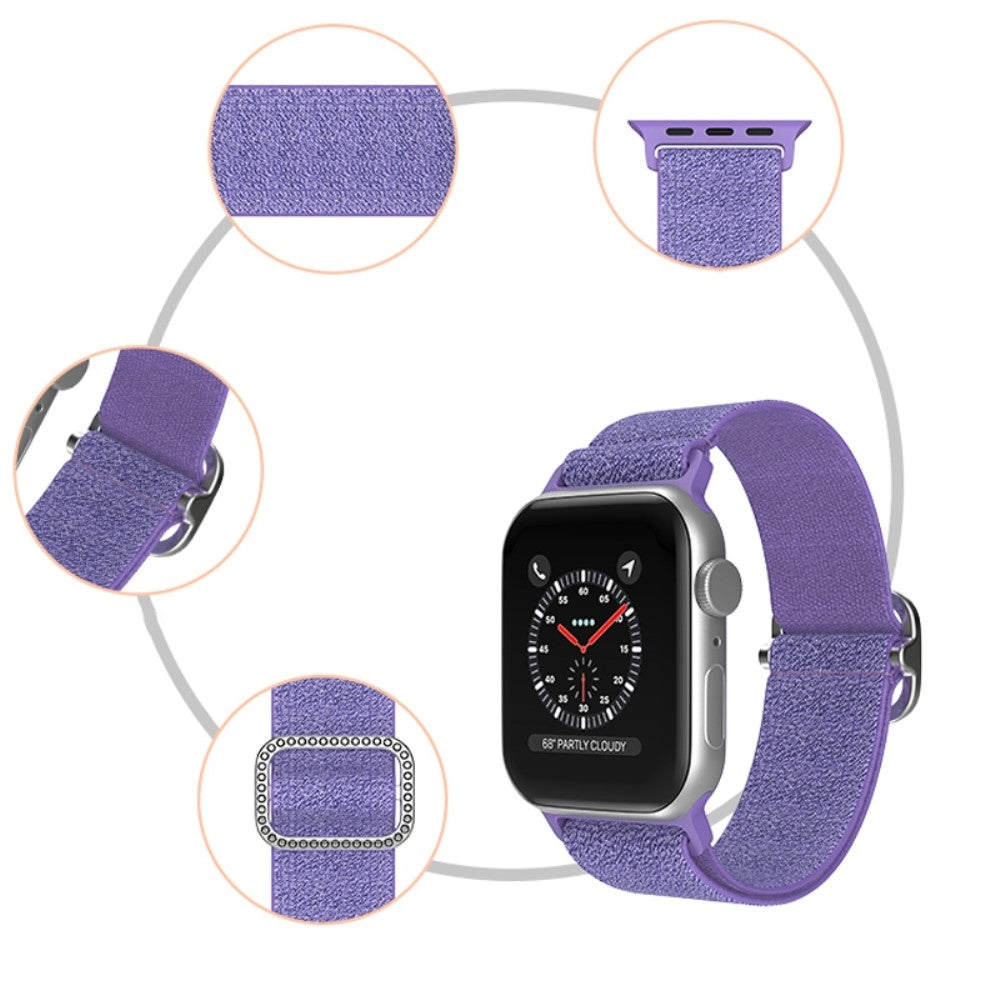 Mega fint Apple Watch Series 7 45mm Stof Urrem - Sølv#serie_3