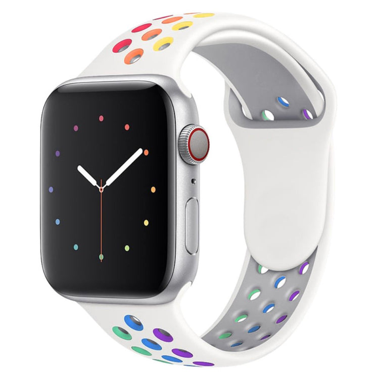 Meget fed Apple Watch Series 7 45mm Silikone Urrem - Hvid#serie_3