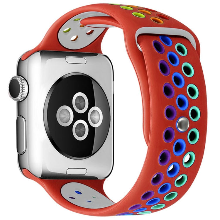 Mega fint Apple Watch Series 7 45mm Silikone Rem - Rød#serie_5