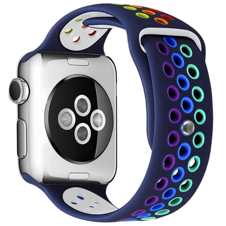 Mega fint Apple Watch Series 7 45mm Silikone Rem - Blå#serie_9
