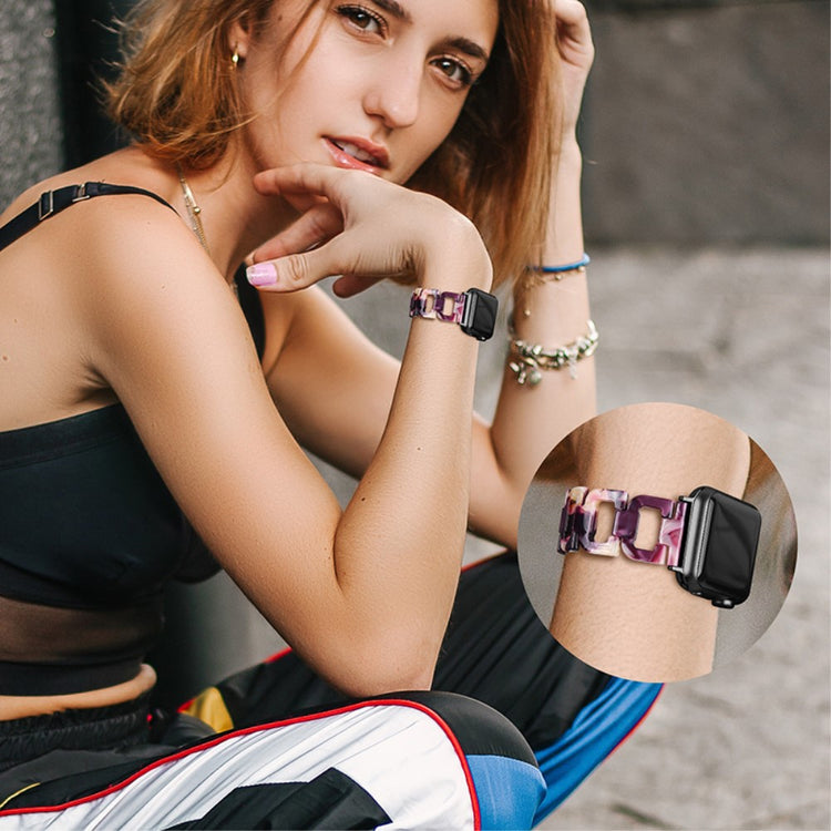 Elegant Apple Watch Series 7 45mm  Urrem - Lilla#serie_8