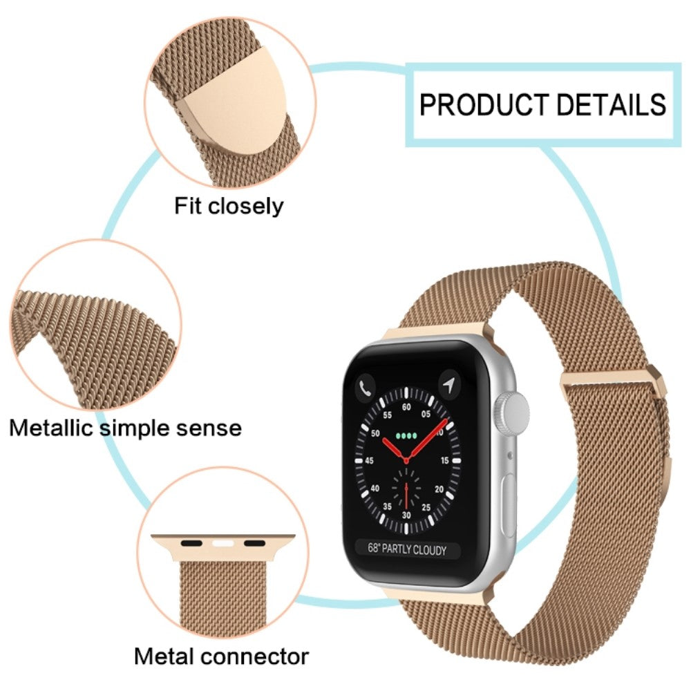 Yndigt Apple Watch Series 7 45mm Metal Urrem - Guld#serie_1