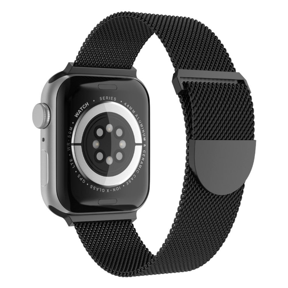 Super godt Apple Watch Series 7 45mm Metal Rem - Sort#serie_2