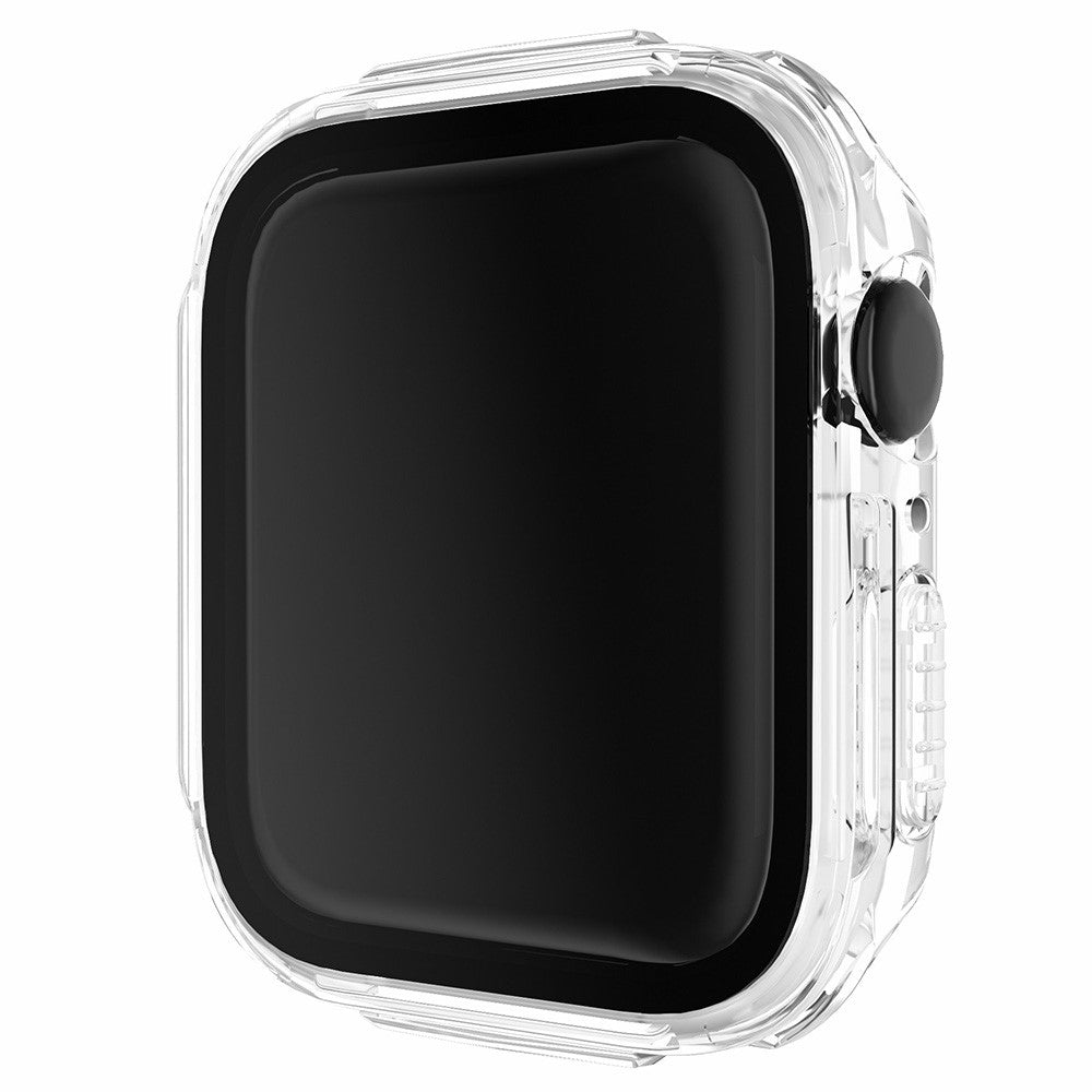 Rigtigt Fint Apple Watch Series 7 45mm Cover med Skærmbeskytter i Plastik og Hærdet Glas - Gennemsigtig#serie_6