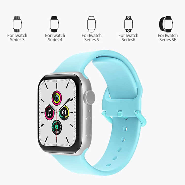 Super flot Universal Apple Silikone Urrem - Sølv#serie_10