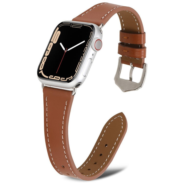 Helt vildt slidstærk Universal Apple Ægte læder Urrem - Brun#serie_4