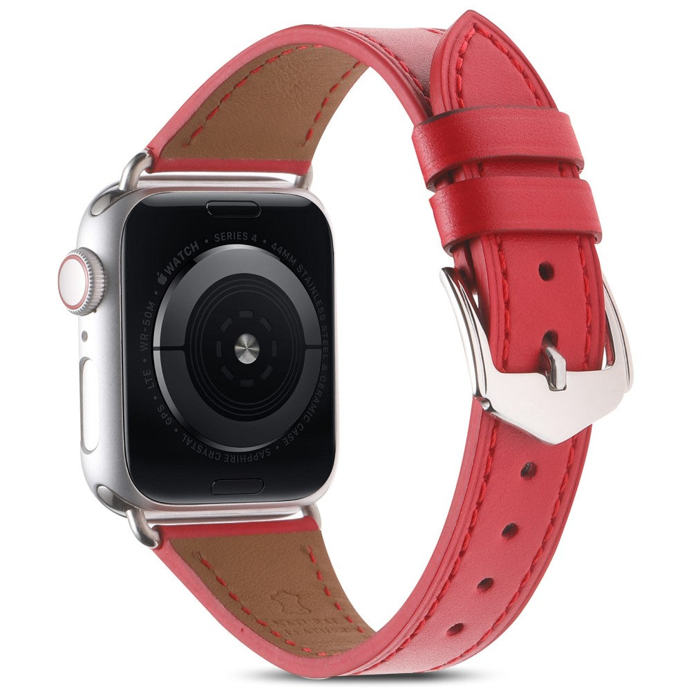 Meget holdbart Universal Apple Ægte læder Rem - Rød#serie_6