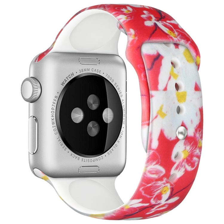 Rigtigt pænt Universal Apple Silikone Rem - Rød#serie_5