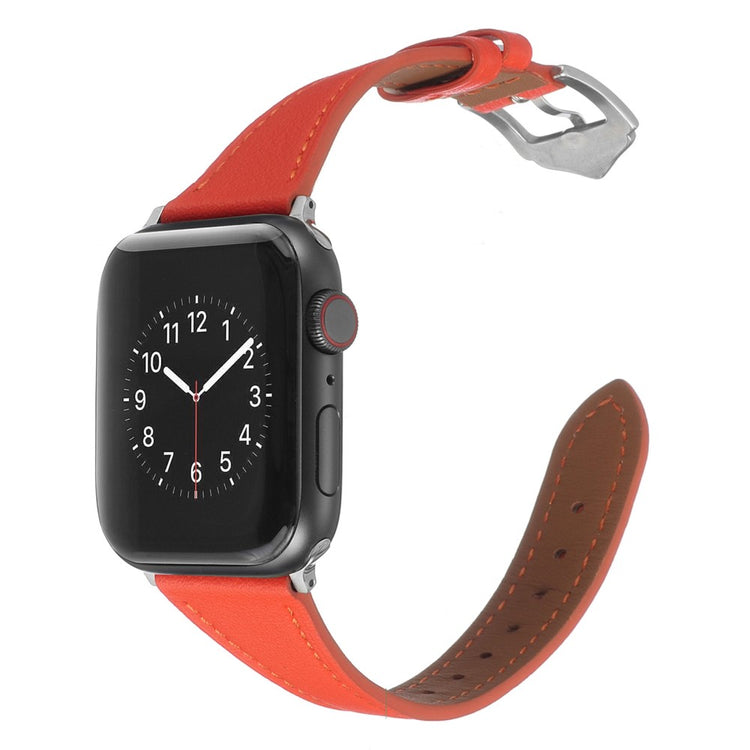 Flot Universal Apple Ægte læder Urrem - Orange#serie_5