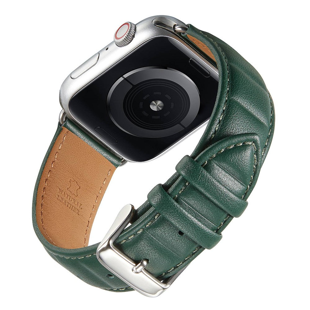 Meget cool Universal Apple Ægte læder Urrem - Grøn#serie_3