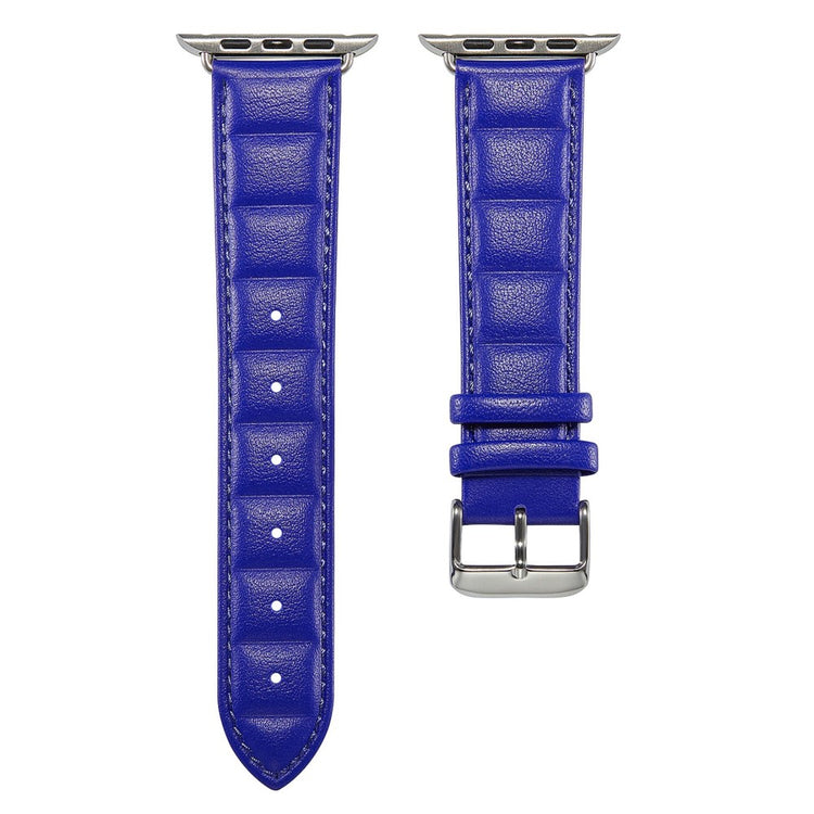 Meget cool Universal Apple Ægte læder Urrem - Blå#serie_5
