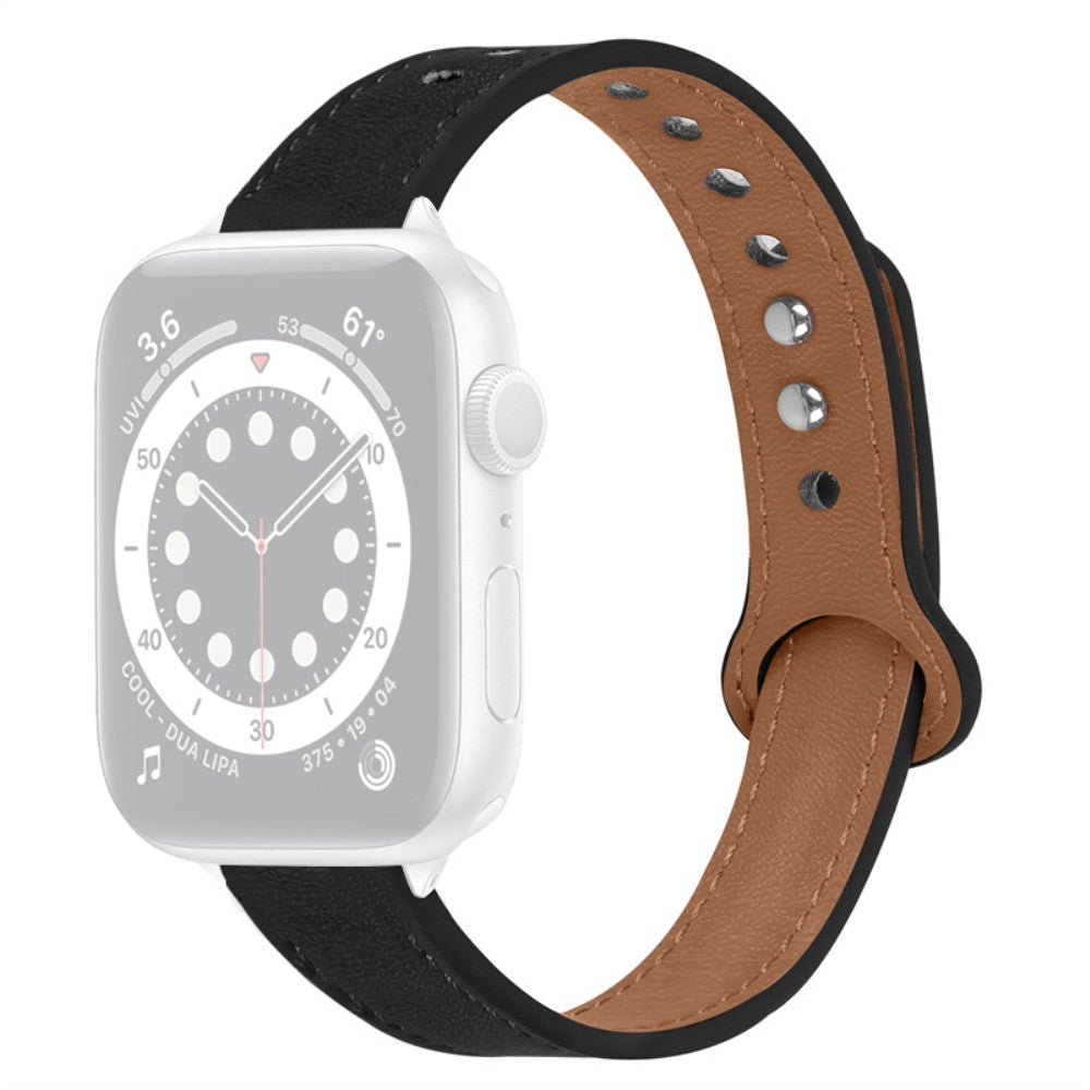 Mega smuk Universal Apple Ægte læder Rem - Sort#serie_2