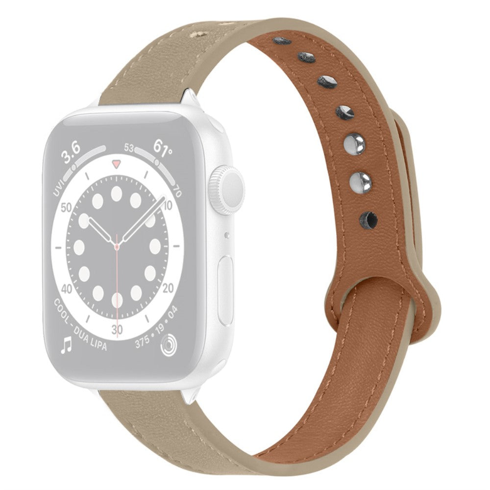 Mega smuk Universal Apple Ægte læder Rem - Beige#serie_3