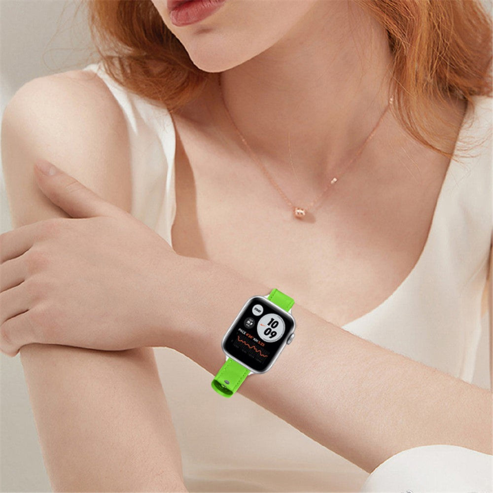 Helt vildt fed Universal Apple Ægte læder Urrem - Grøn#serie_9