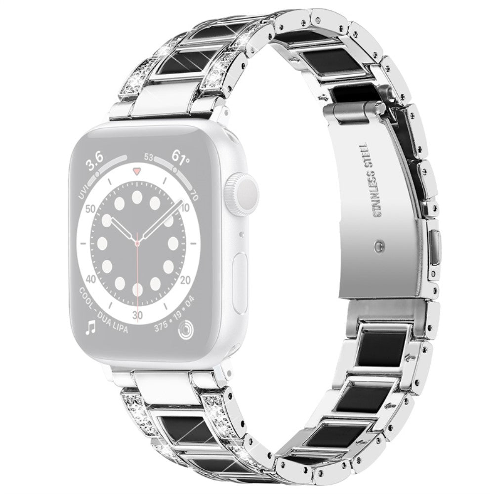 Helt vildt godt Universal Apple Metal og  Rhinsten Urrem - Sort#serie_2