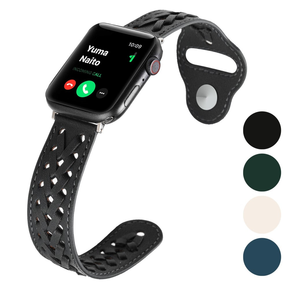 Super fantastisk Universal Apple Ægte læder Urrem - Sort#serie_2