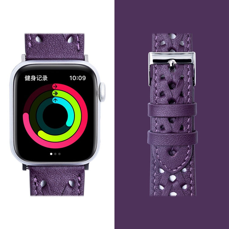 Meget hårdfør Universal Apple Ægte læder Urrem - Lilla#serie_2