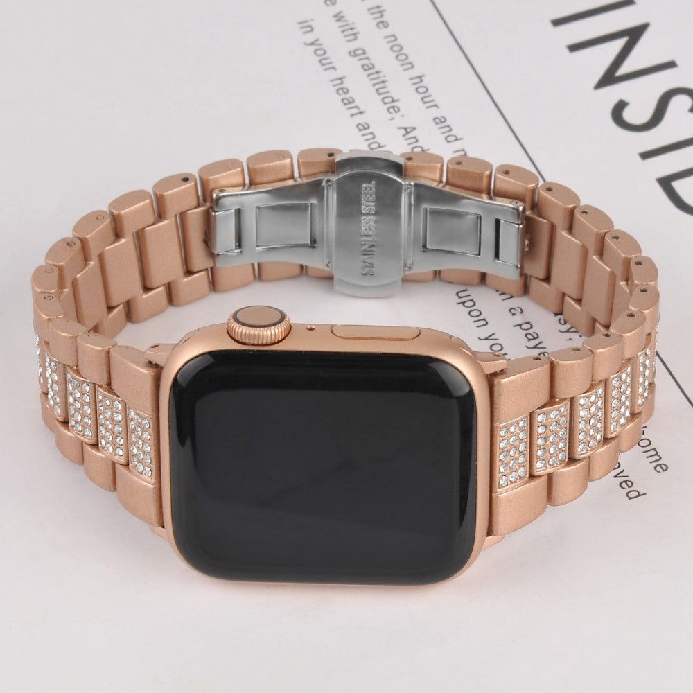 Rigtigt kønt Universal Apple Metal og Rhinsten Rem - Pink#serie_4